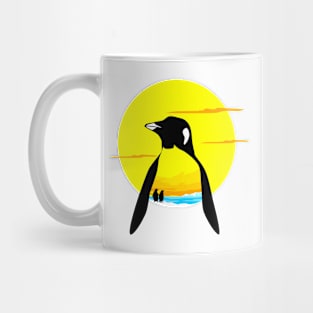 Sunset Penguin Mug